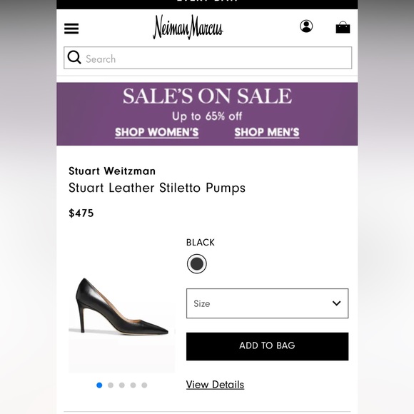 New Stuart Weitzman Leather Stiletto Pumps - Picture 9 of 10